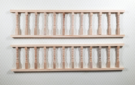 Dollhouse Porch Railing x2 Pieces for Porches Decks Gardens 1:12 Scale Miniature