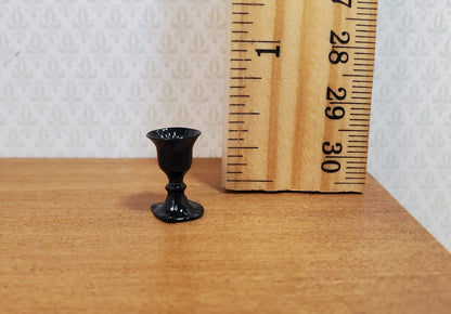 Dollhouse Small Black Wine Glass 1:12 Miniature Kitchen Halloween Decor