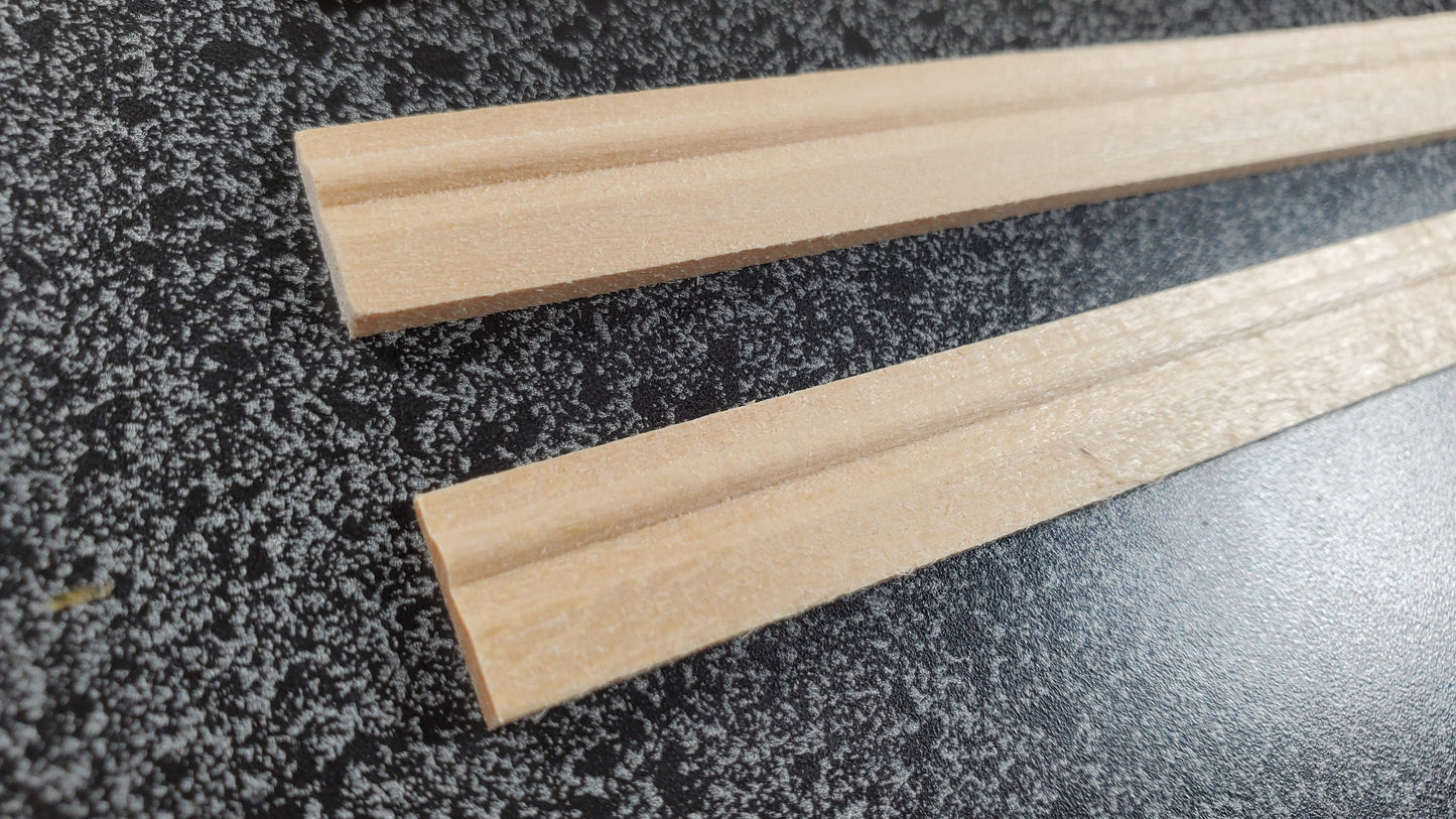 Dollhouse Baseboard 5 Pieces Trim Molding 12mm x 45cm long 1:12 Scale Skirting