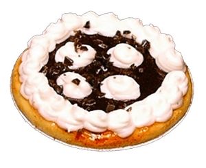 Dollhouse Chocolate Cream Puff Pie 1:12 Scale Miniature Food Dessert Bakery
