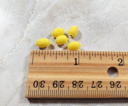 Dollhouse Lemons Yellow Set of 5 1:12 Scale Miniatures Kitchen Food