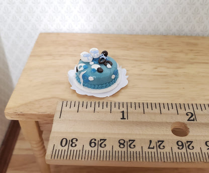Dollhouse Baby Boy Welcome Cake 1:12 Scale Miniature Dessert Food