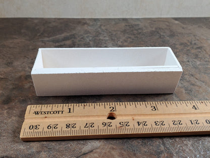 Dollhouse Garden Window or Flower Box 1:12 Scale White Wood 3 5/8" long