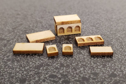 DIY Kit 1:144 Scale Miniature Tudor Treasure Chest Trunk Tiny Gothic Style