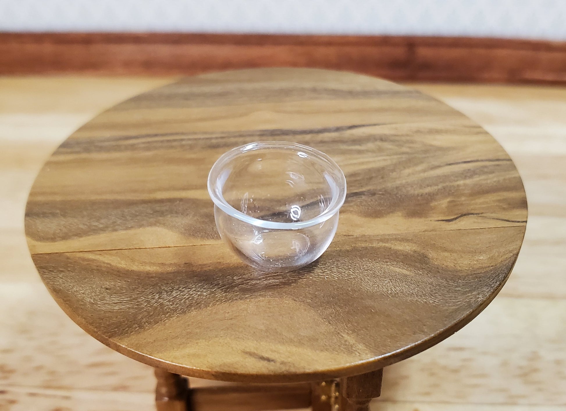Dollhouse HALF SCALE Clear Glass Serving Dish Bowl 1:24 Miniature Dishes