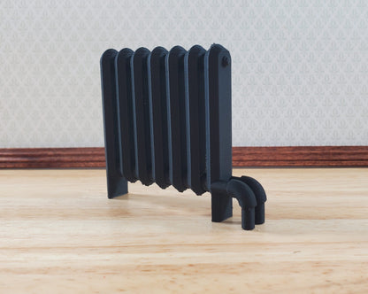Miniature Radiator Black Classic Style 1:12 Scale Prop Dollhouse Accessory