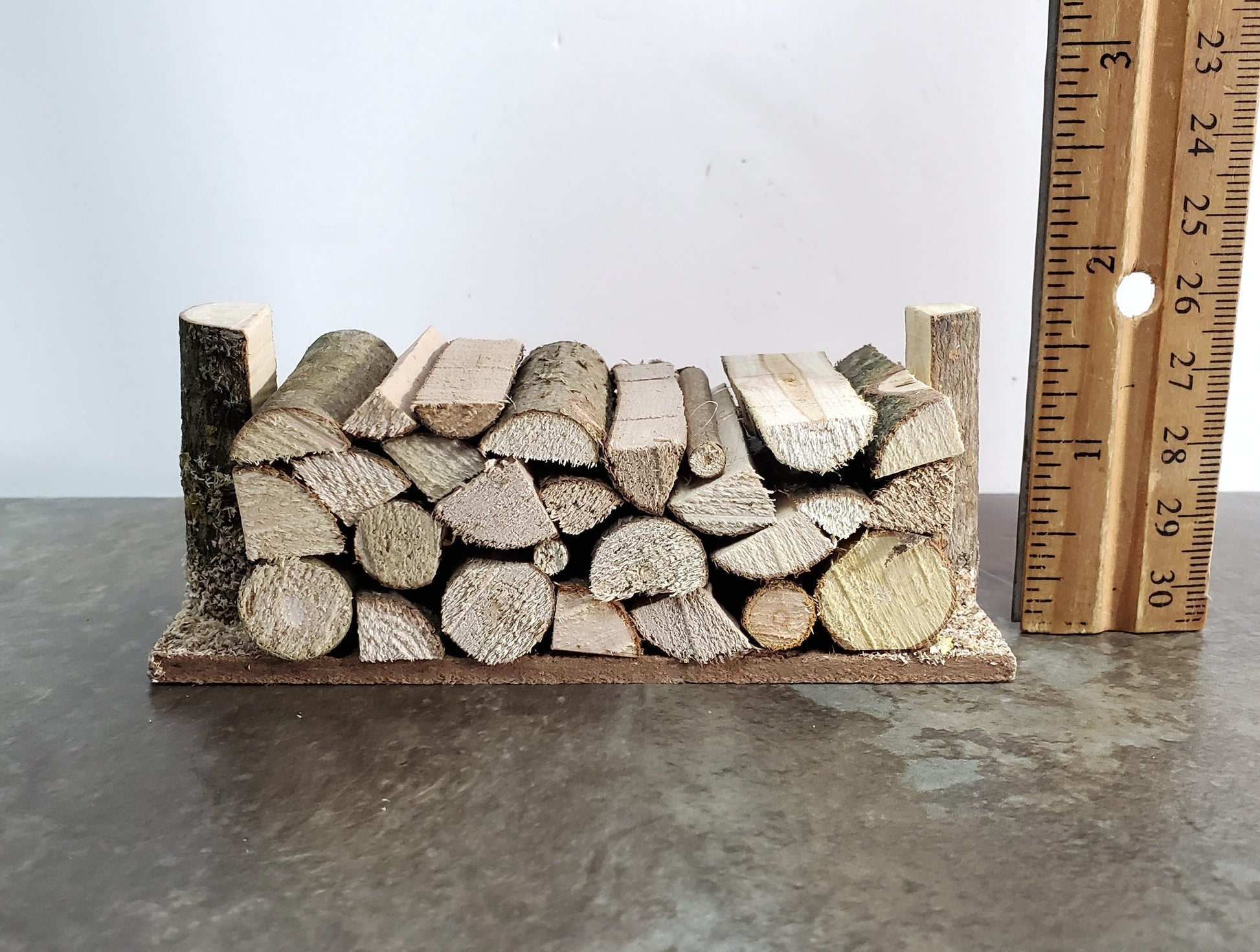 Miniature Stack of Split Logs Kindling for Fireplace Firewood Pile Fairy Garden