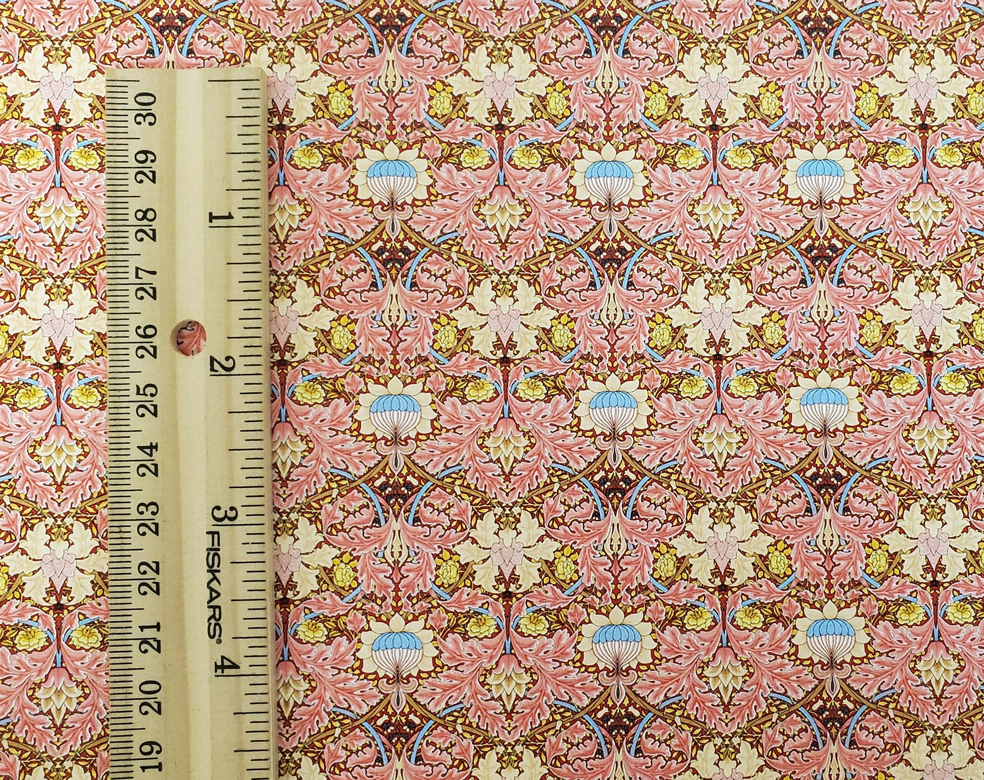 Dollhouse Wallpaper Victorian Morris Style Pink 1:12 Scale Miniature Itsy Bitsy