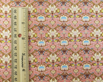 Dollhouse Wallpaper Victorian Morris Style Pink 1:12 Scale Miniature Itsy Bitsy