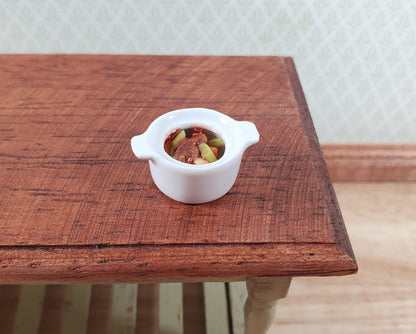 Dollhouse Hearty Beef Stew in a Pot 1:12 Scale Miniature Food