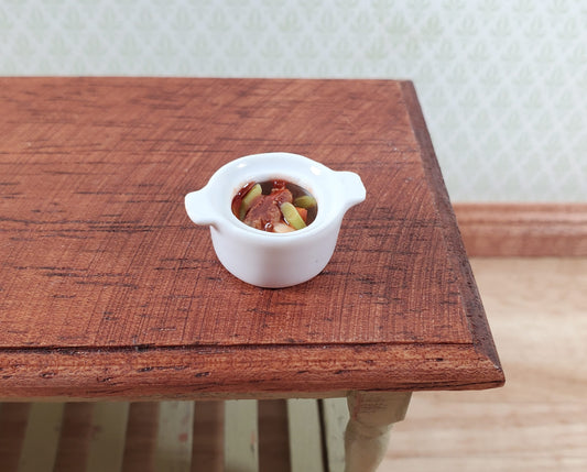 Dollhouse Hearty Beef Stew in a Pot 1:12 Scale Miniature Food