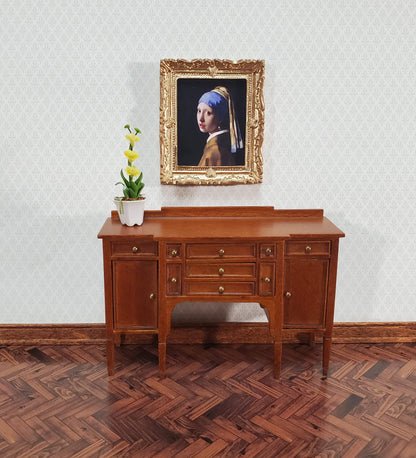 Miniature Vermeer Framed Print Girl with a Pearl Earring 1:12 Scale Dollhouse