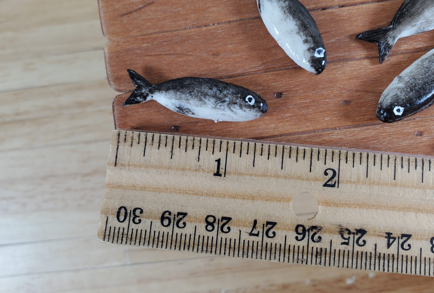 Miniature Fish Set of 5 for Dollhouse Seafood Grocer Grocery Store 1 3/8"
