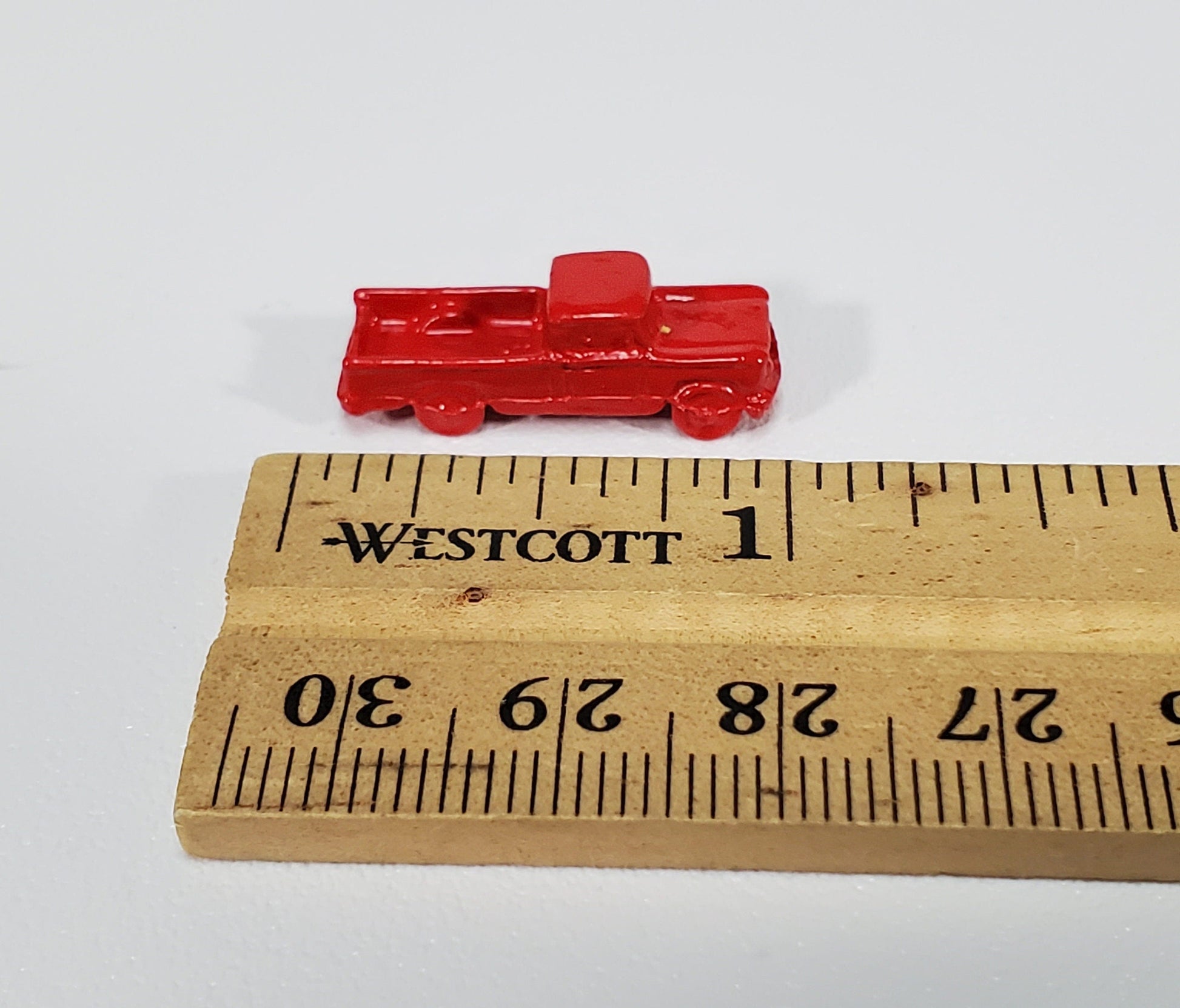 Dollhouse Toy Truck Red Painted Metal 1:12 Scale Miniature Nursery