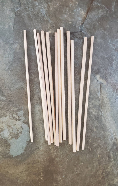 Miniature 6" Long Trim Scrap Quarter Round Tiny Wood Strip 1/8" 12 Pieces