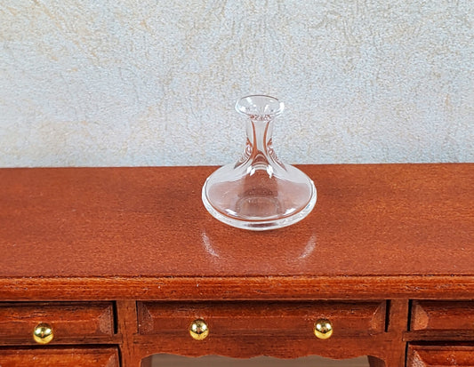 Dollhouse Clear Wide Bottom Round Curvy Vase 1:12 Scale Miniature