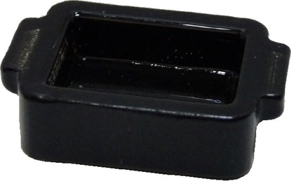 Dollhouse Black Glass Dish 1:12 Scale Miniature Kitchen Dish