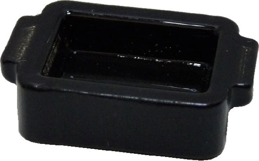 Dollhouse Black Glass Dish 1:12 Scale Miniature Kitchen Dish
