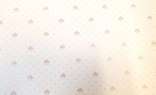 Dollhouse Wallpaper Cream Dusty Rose Gray 3 Sheets 1:12 Scale Miniature