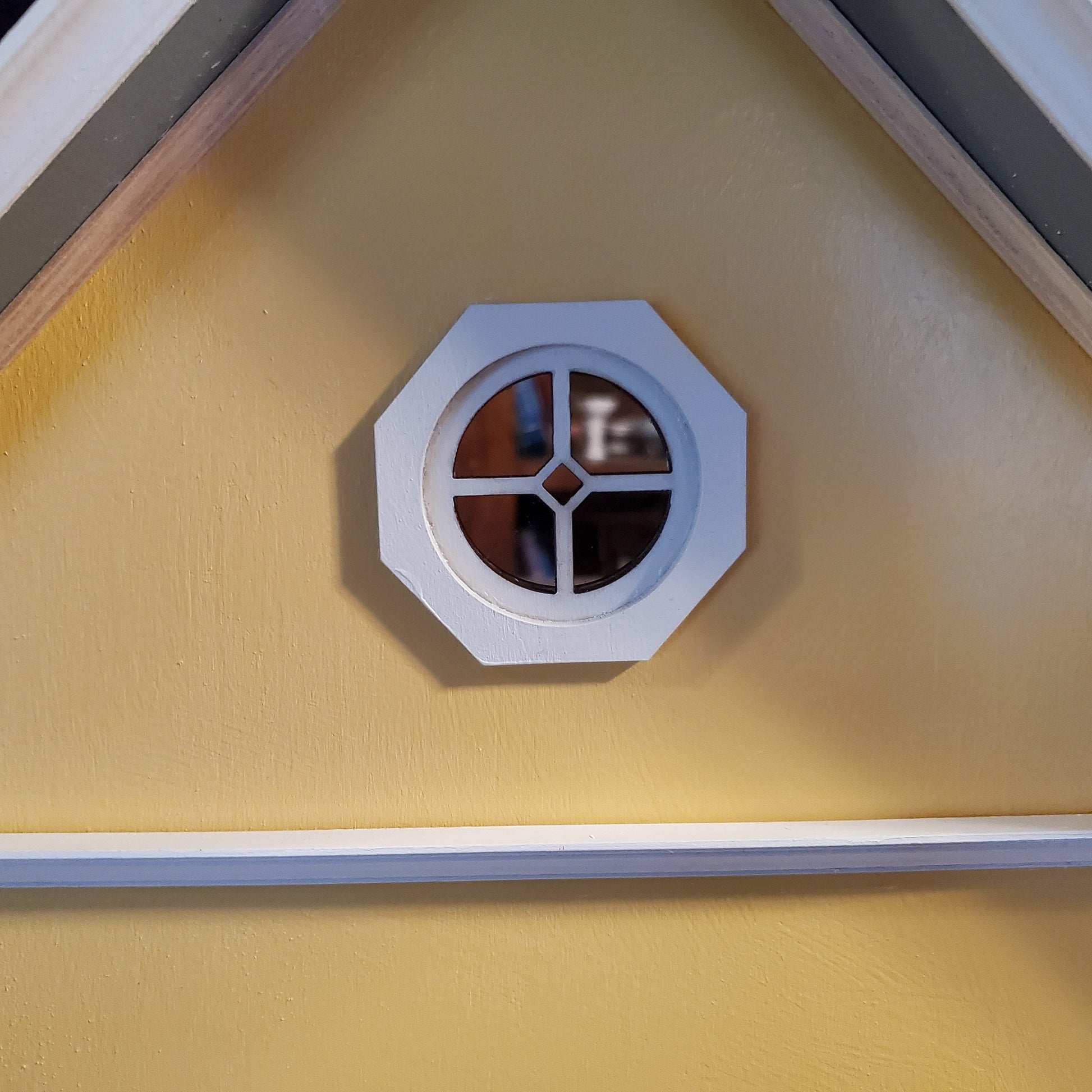 Dollhouse Round Window Kit Victorian Style with Acrylic 1:12 Scale Miniature Dollhouse Building Supplies