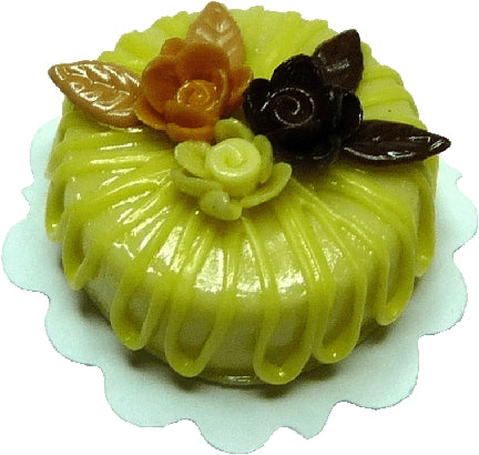 Dollhouse Butter Cream Cake 1:12 Scale Miniature Dessert Kitchen Food Bakery