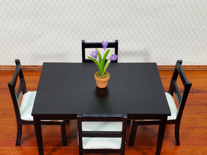 Dollhouse Purple Tulips in a Terra Cotta Planter 1:12 Scale Miniature Plant