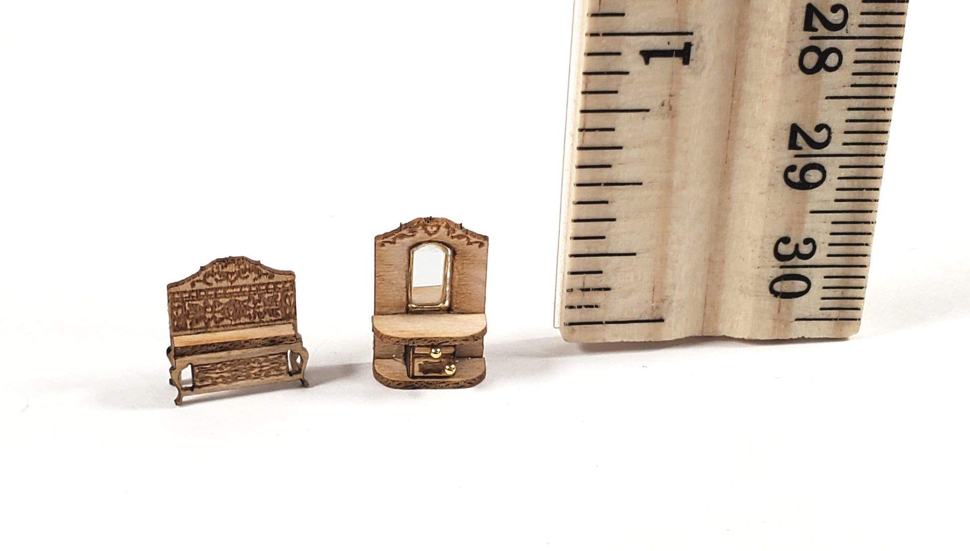 Dollhouse 1:144 Scale Furniture KIT DIY Victorian Hallway Miniature Bench Table