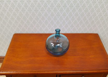 Dollhouse Carboy Demijohn Aqua Glass Bottle Round 1:12 Scale some color flaw
