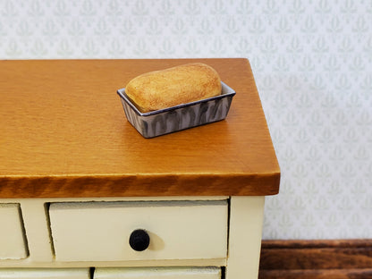 Dollhouse Bread in a Baking Pan Handmade 1:12 Scale Miniature Food Kitchen Bakery