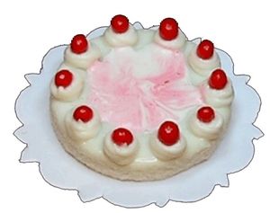 Dollhouse Raspberry Cheesecake 1:12 Scale Miniature Dessert Food Bakery