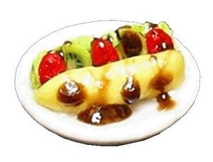 Dollhouse Chocolate Crepes 1:12 Scale Miniature Food Kitchen