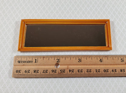 Dollhouse Mirror Full Length Dressing Wood Frame Modern 1:12 Scale Miniature Accessory