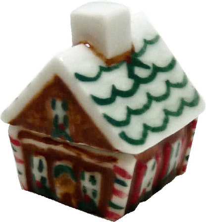 Dollhouse Ceramic Gingerbread House Cookie Jar 1:12 Scale Miniature