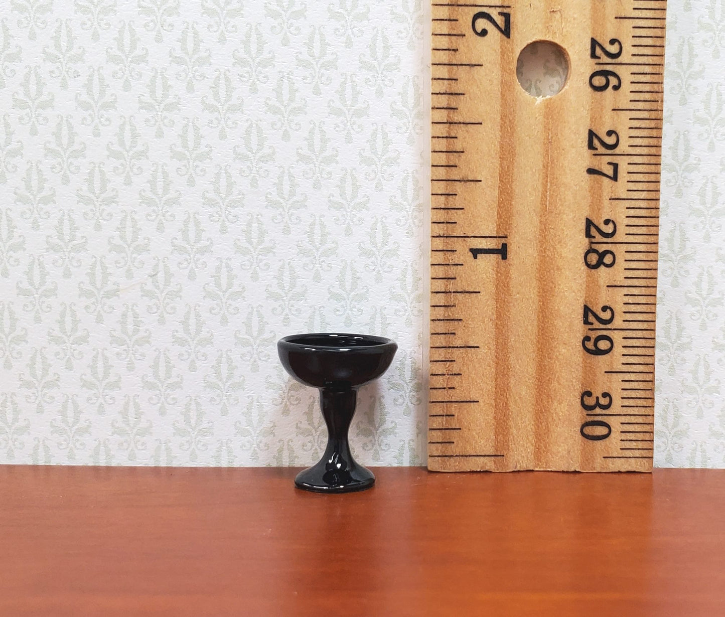 Dollhouse Black Margarita Glass 1:12 Scale Miniature Halloween Dishes