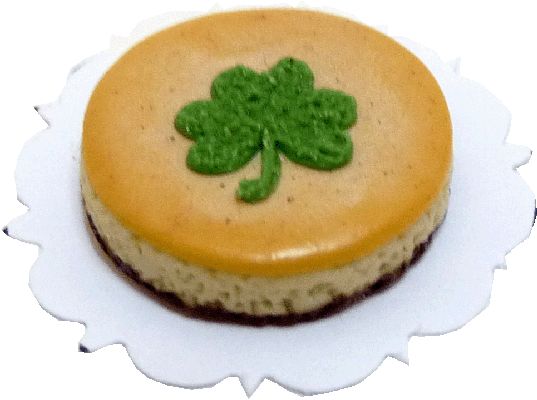 Dollhouse Shamrock Cheesecake 1:12 Scale Miniature Dessert Food Bakery