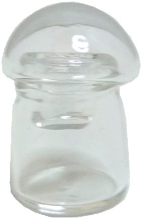 Dollhouse Small Mushroom Jar Clear Removable Lid 1:12 Scale Miniature