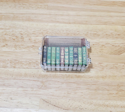 Dollhouse Books x10 Wizard School Books #3 1:12 Scale Miniatures (blank inside)