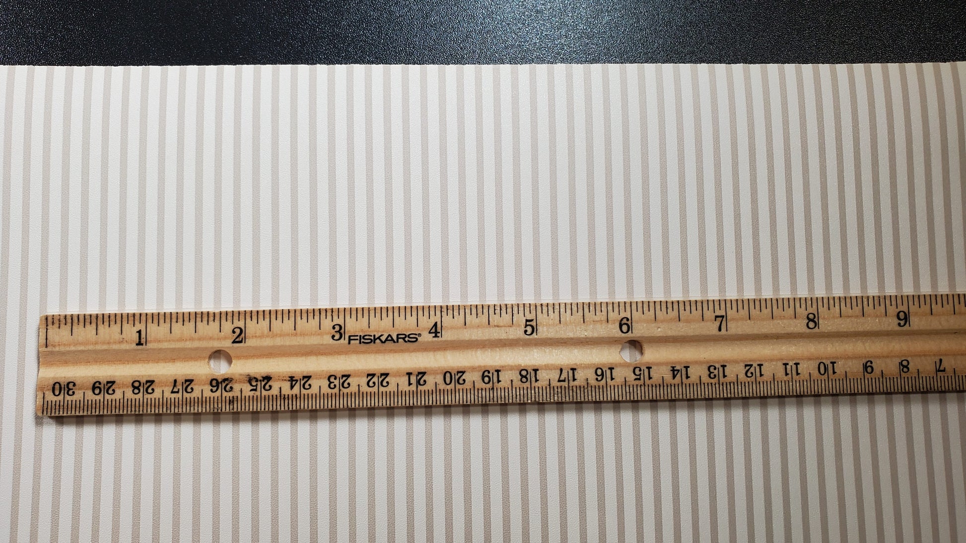 Dollhouse Wallpaper Medium Beige Stripes 3 Sheets 1:12 Scale Miniature