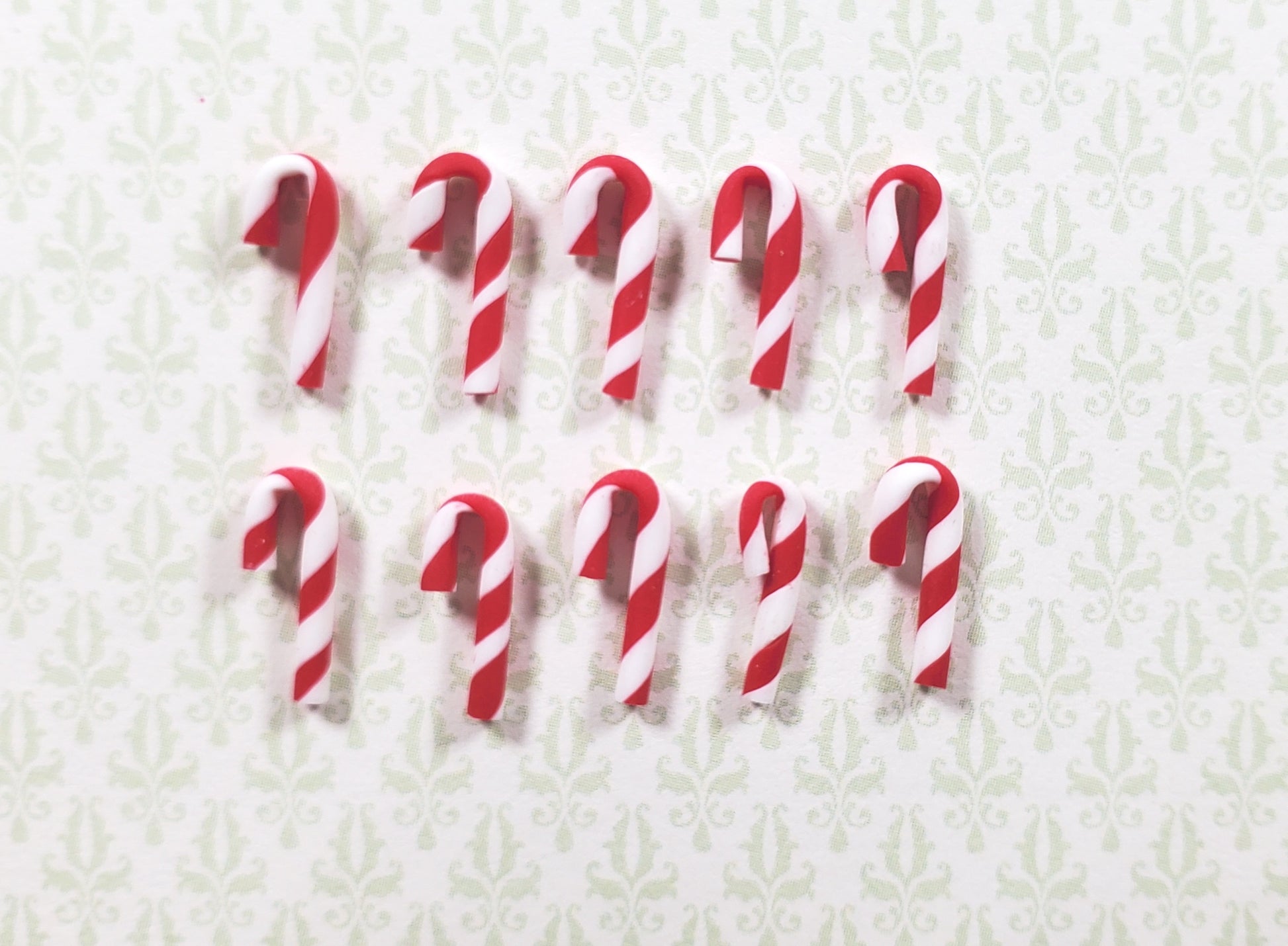 Dollhouse Candy Canes Set of 10 1:12 Scale Miniature Food Treats Candy