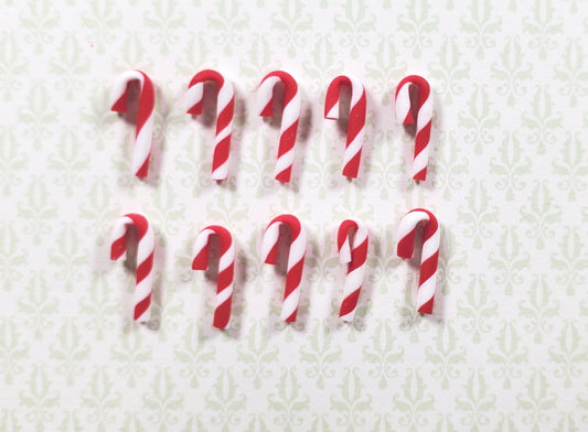 Dollhouse Candy Canes Set of 10 1:12 Scale Miniature Food Treats Candy