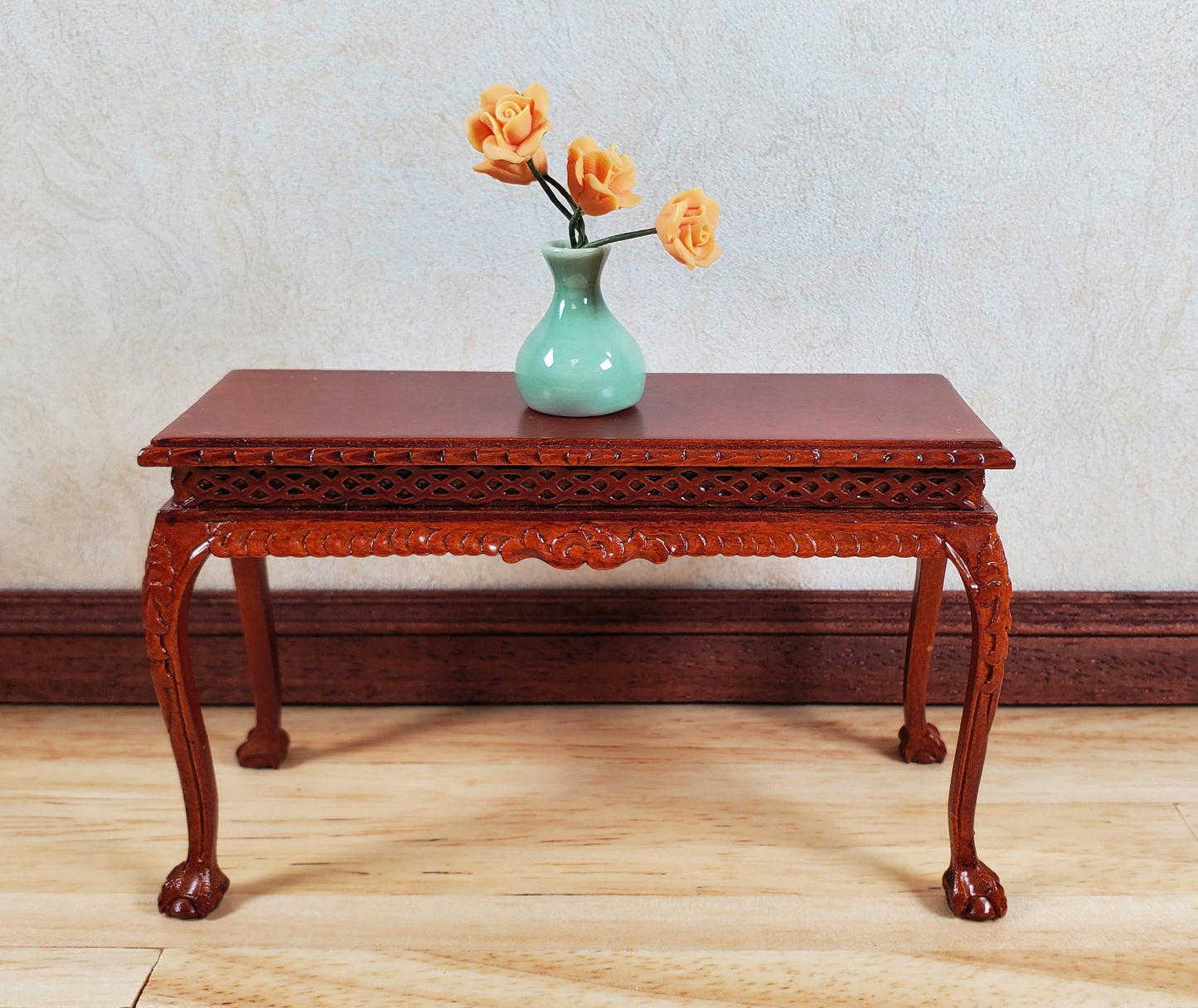 Dollhouse Small Light Green Ceramic Vase or Jar 1:12 Scale Miniature