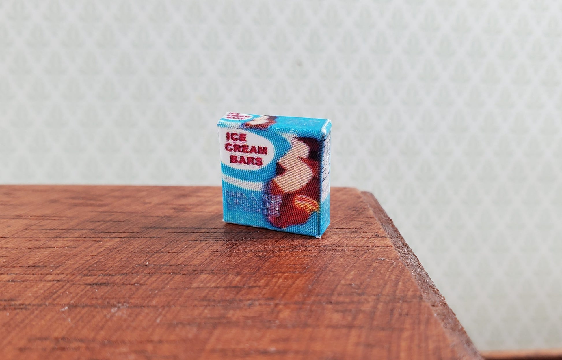 Dollhouse Ice Cream Bars Box Chocolate Vanilla 1:12 Scale Miniature Dessert Food