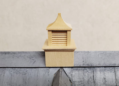 Dollhouse HALF SCALE Roof Cupola Wood Houseworks 1:24 - 45 Degree Pitch Roof