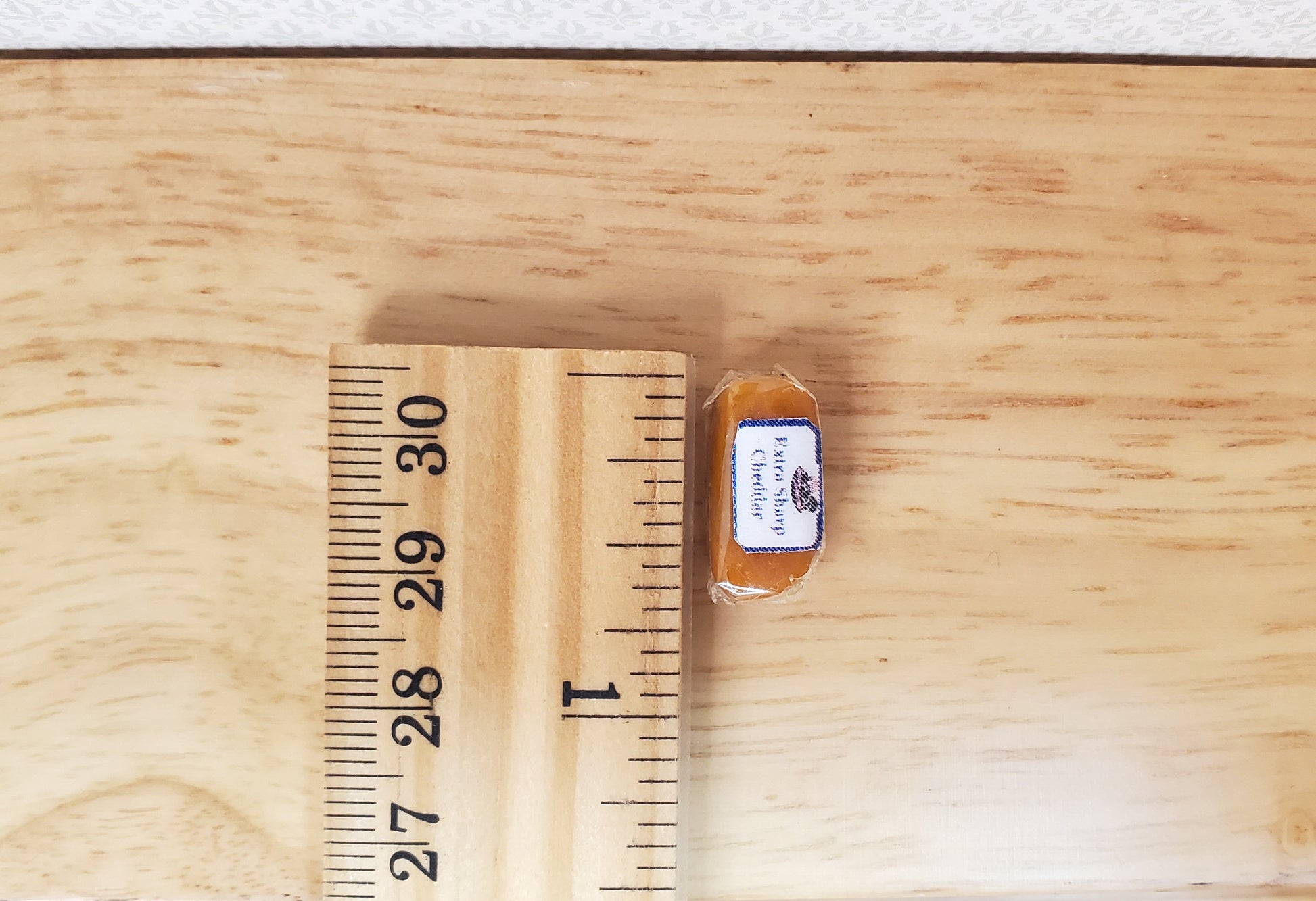 Dollhouse Cheddar Cheese Extra Sharp Package 1:12 Scale Miniature Food Handmade