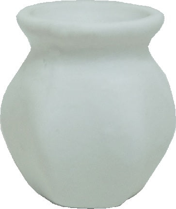 Dollhouse White Hexagonal Ceramic Vase Unglazed 1:12 Scale Miniature