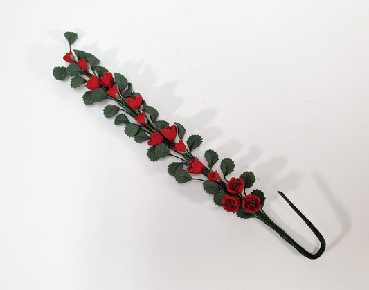 Dollhouse Red Climbing Roses Vine 1:12 Scale Miniature Garden Flowers