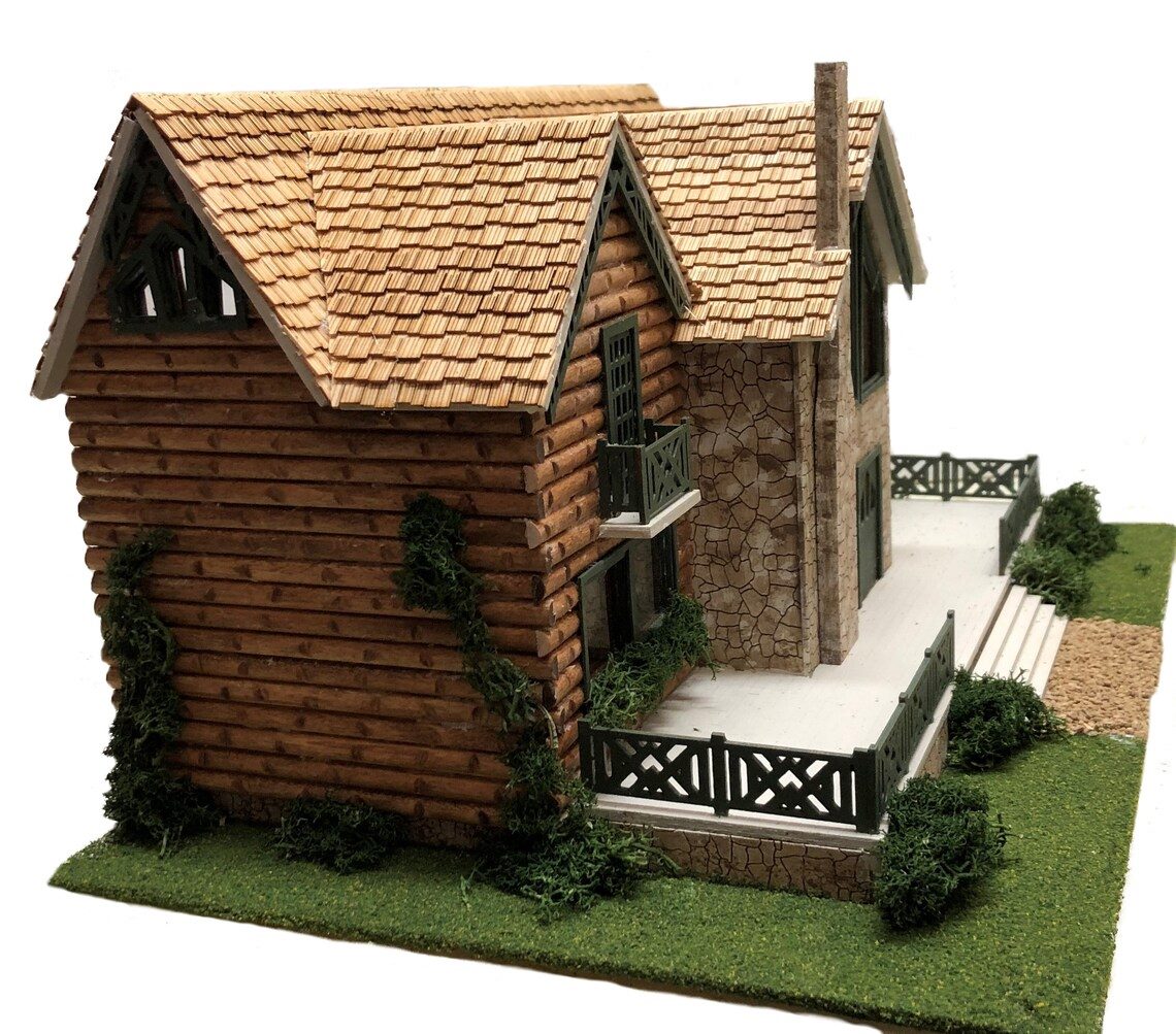 1:48 Quarter Scale Dollhouse KIT Lodge Vacation Home or Log House