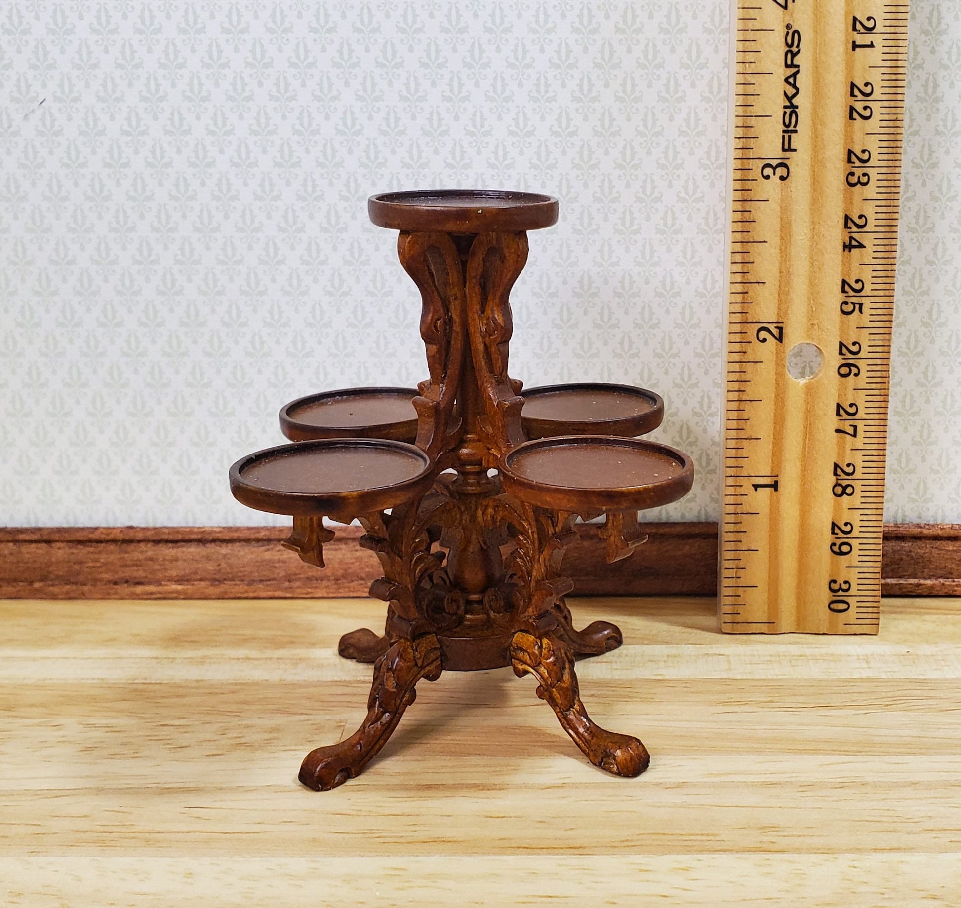 JBM Dollhouse Plant Stand 5 Tier Victorian Style 1:12 Scale Miniature