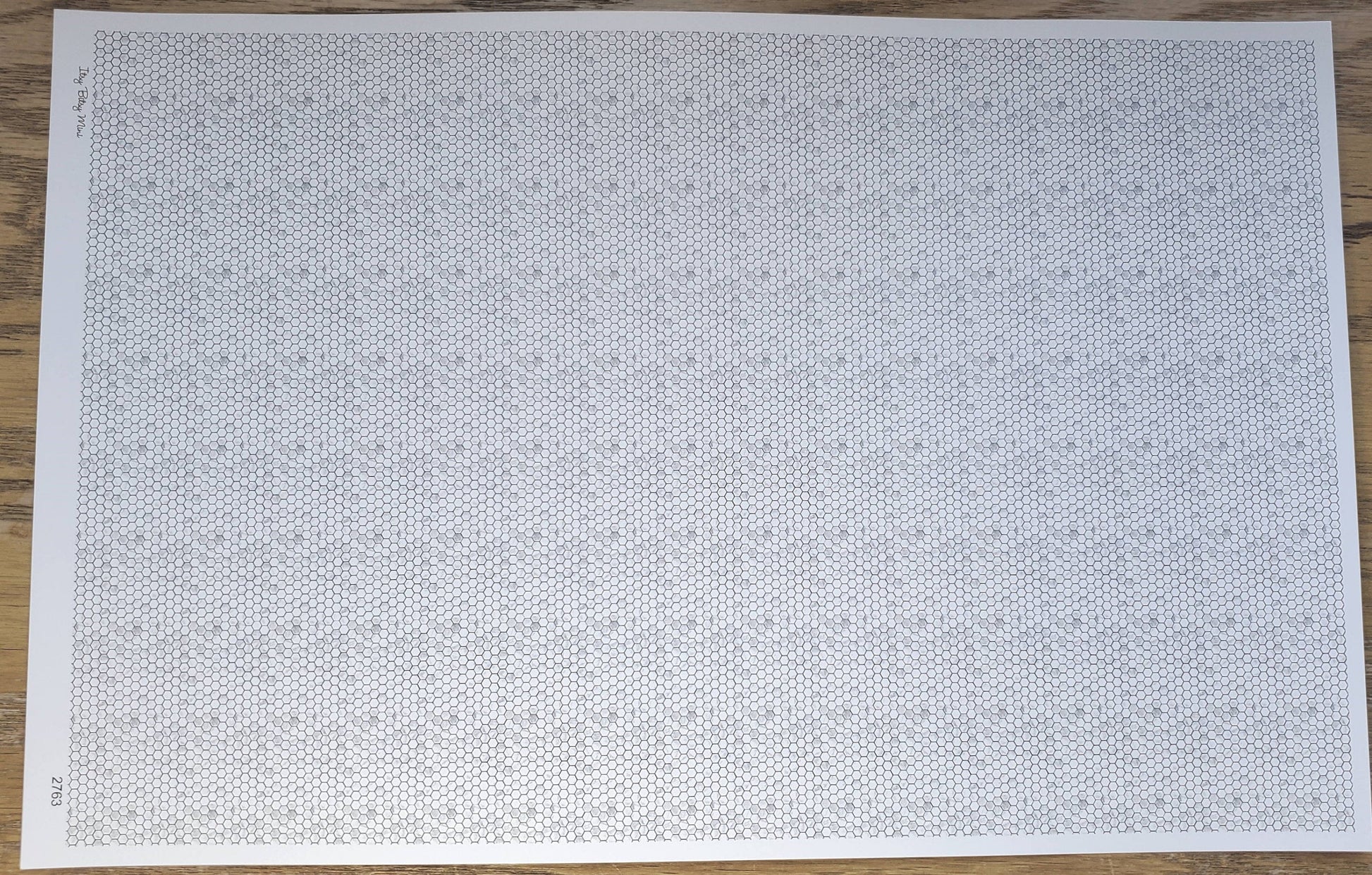 Dollhouse Penny Tile Paper Carrara Marble Floor 1:12 Scale Itsy Bitsy