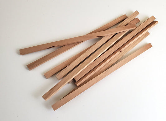 Cherry Wood Strips x10 1/8" x 1/4 x 6" Long Crafts Models Miniatures - Miniature Crush